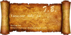 Tenczer Béla névjegykártya